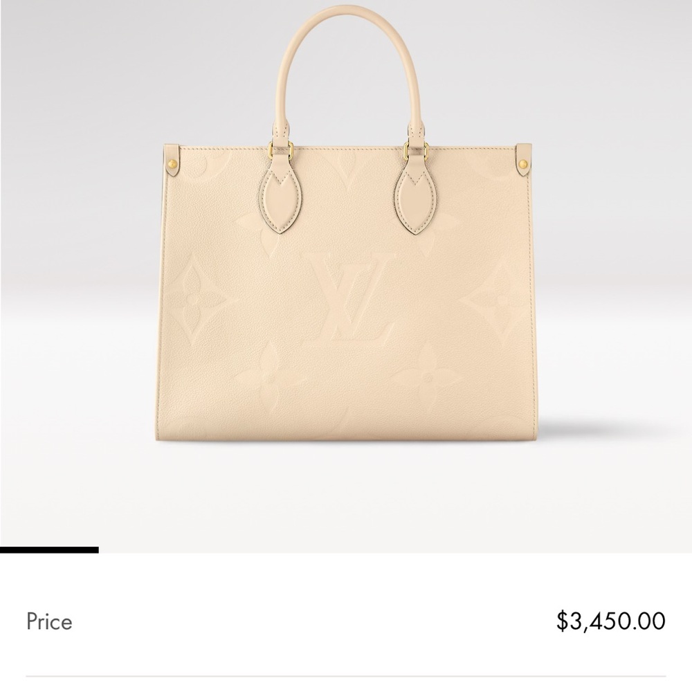 Louis Vuitton OnTheGo MM Cream Tote w/ box and dust bag - Picture 15 of 16